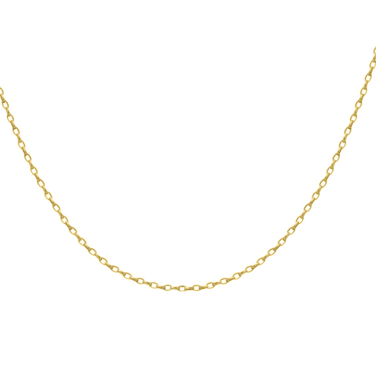 9K Yellow Gold Oval Diamond Cut Belcher Chain (Size - 20) 7747554 1