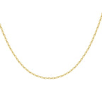 9K Yellow Gold Oval Diamond Cut Belcher Chain (Size - 20)