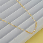 One Time Deal-Italian Made- 9K Yellow Gold Diamond Cut Belcher Necklace (Size - 20)