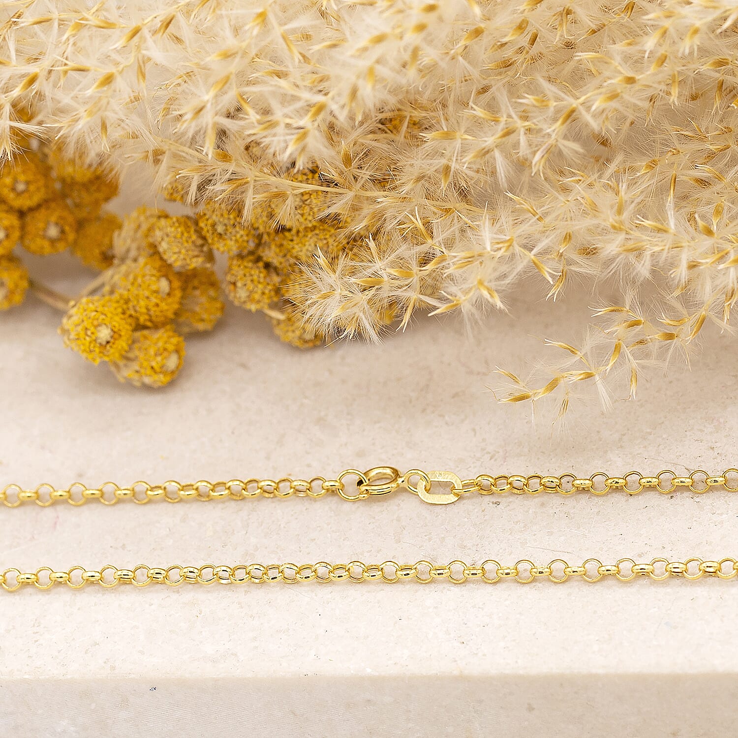 Round Belcher Chain 20 Inch in 9K Yellow Gold 7579347 2