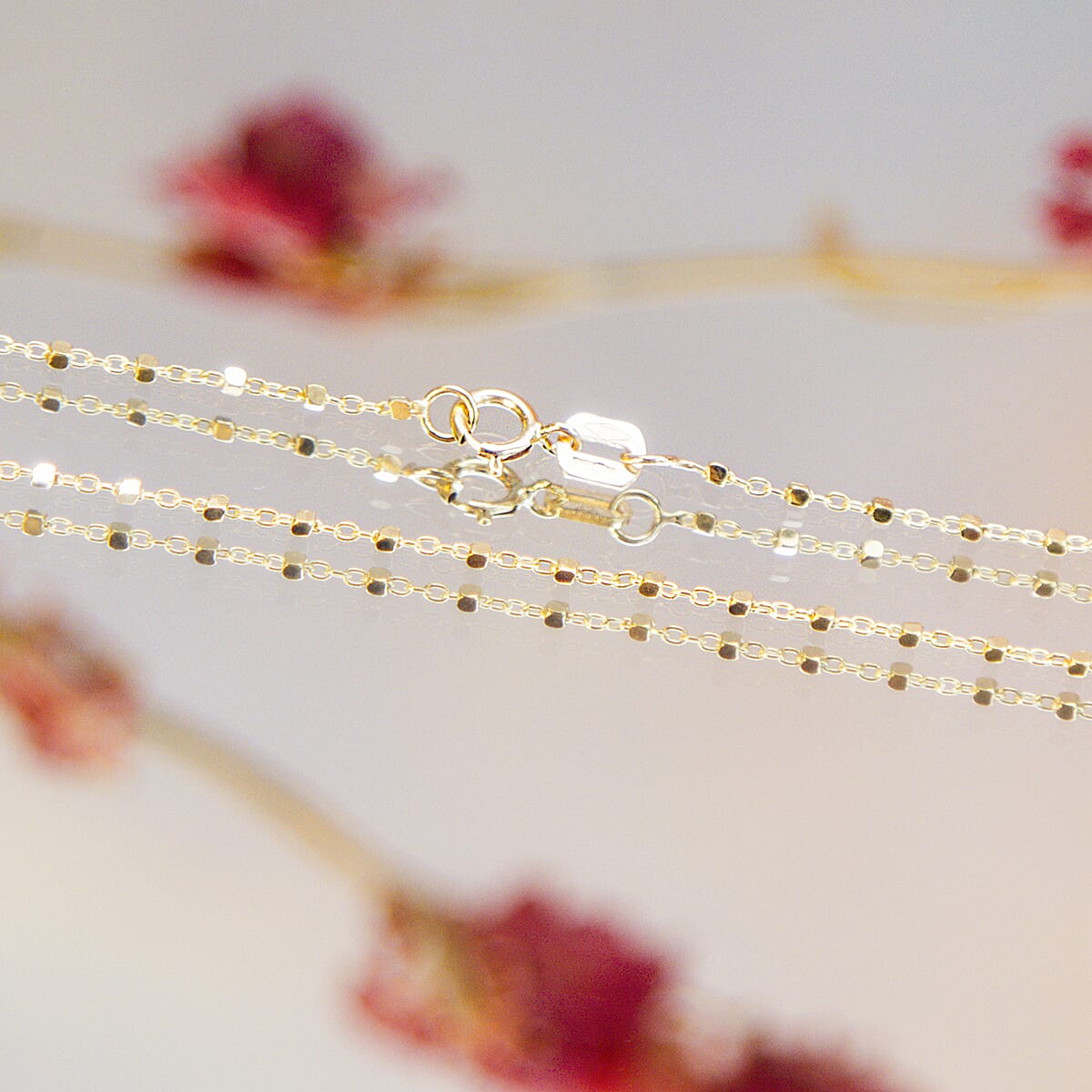 Cube Link Trace Chain 20 Inch in 9K Yellow Gold 7581567 3