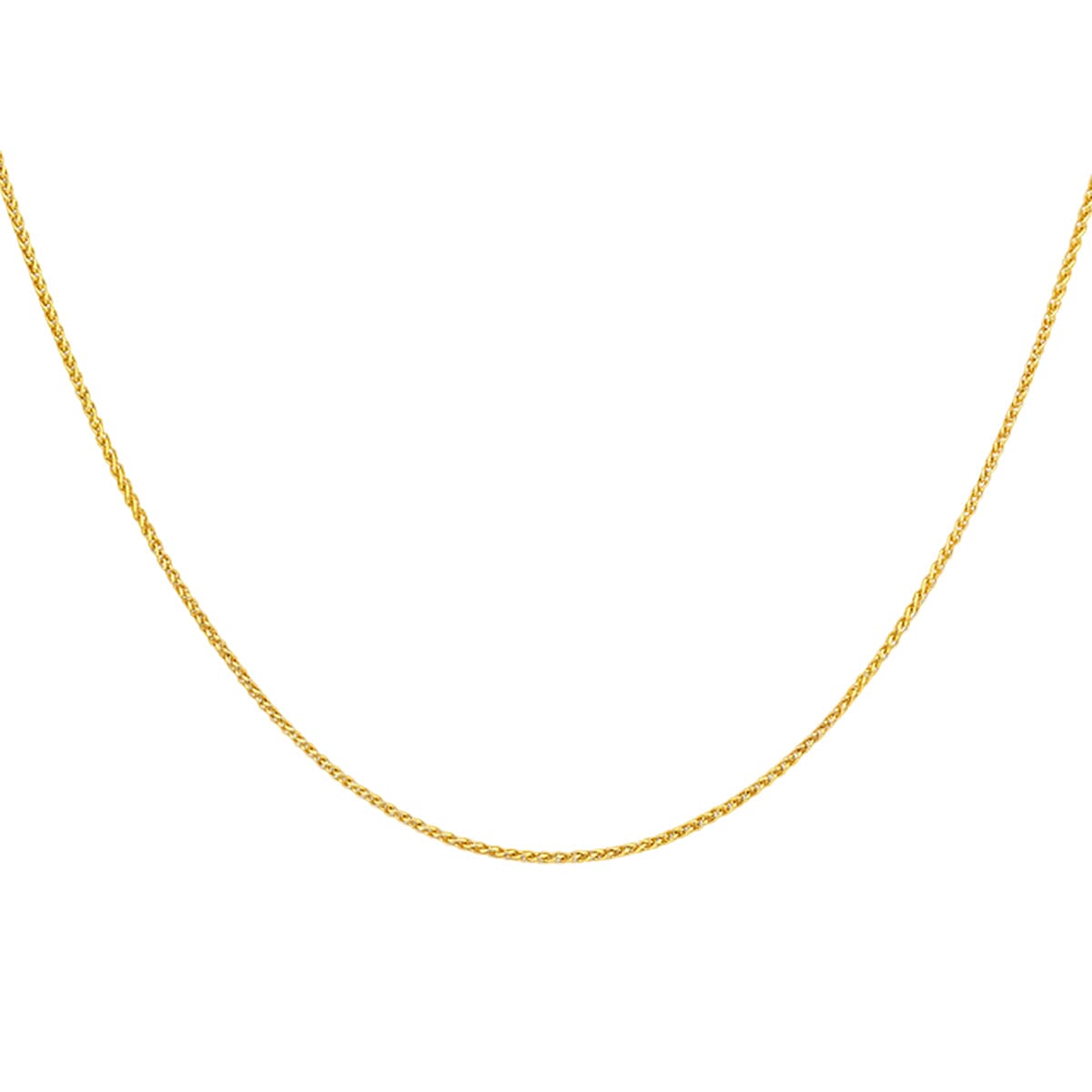 9K Yellow Gold Mini Spiga Chain (Size - 20) with Spring Ring Clasp 8127029 0