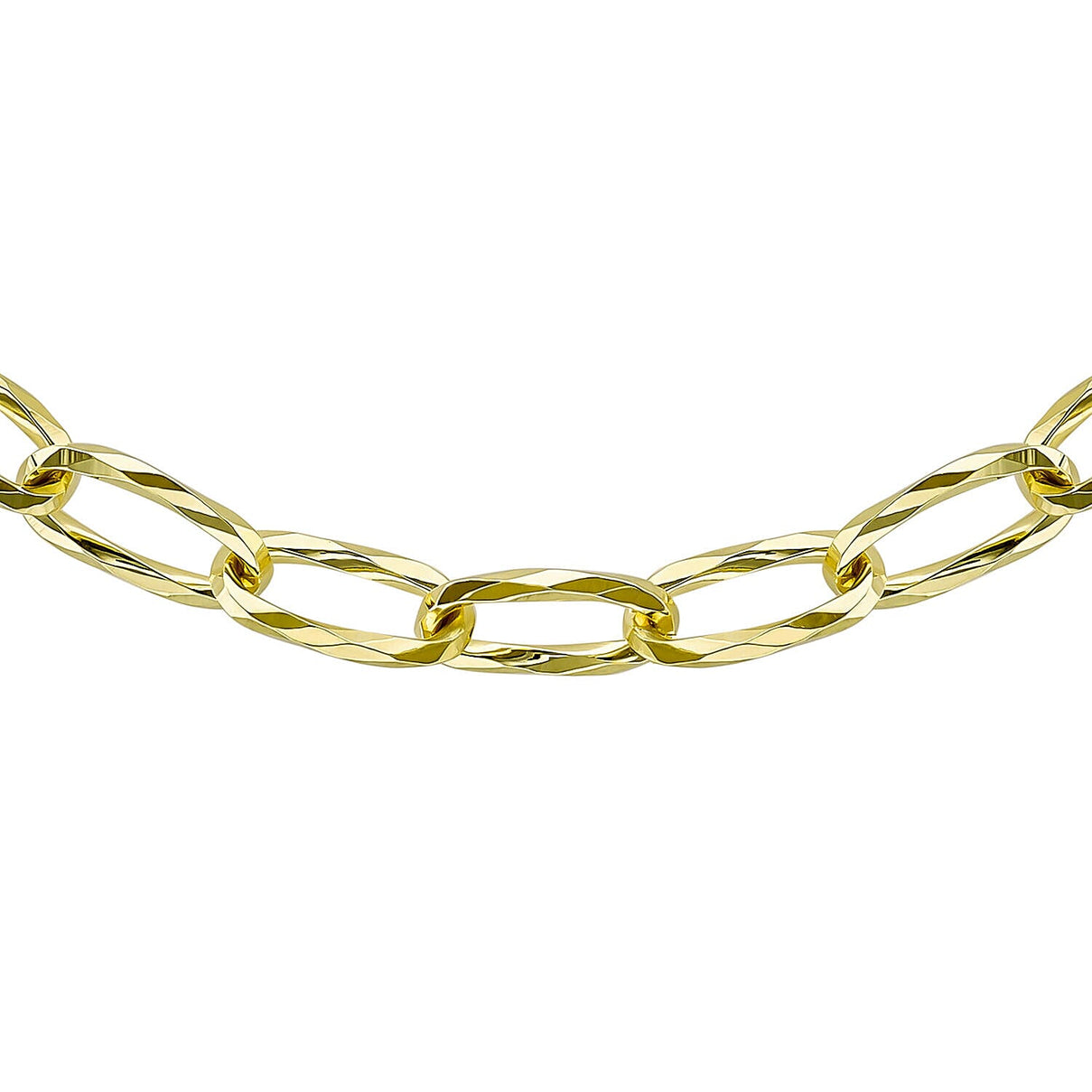 9K Yellow Gold 6.5mm Diamond Cut Hidden Clasp Belcher Chain 20 Inch 7337089 0