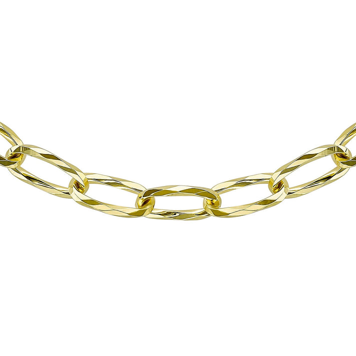 9K Yellow Gold 6.5mm Diamond Cut Hidden Clasp Belcher Chain 20 Inch 7337089 1