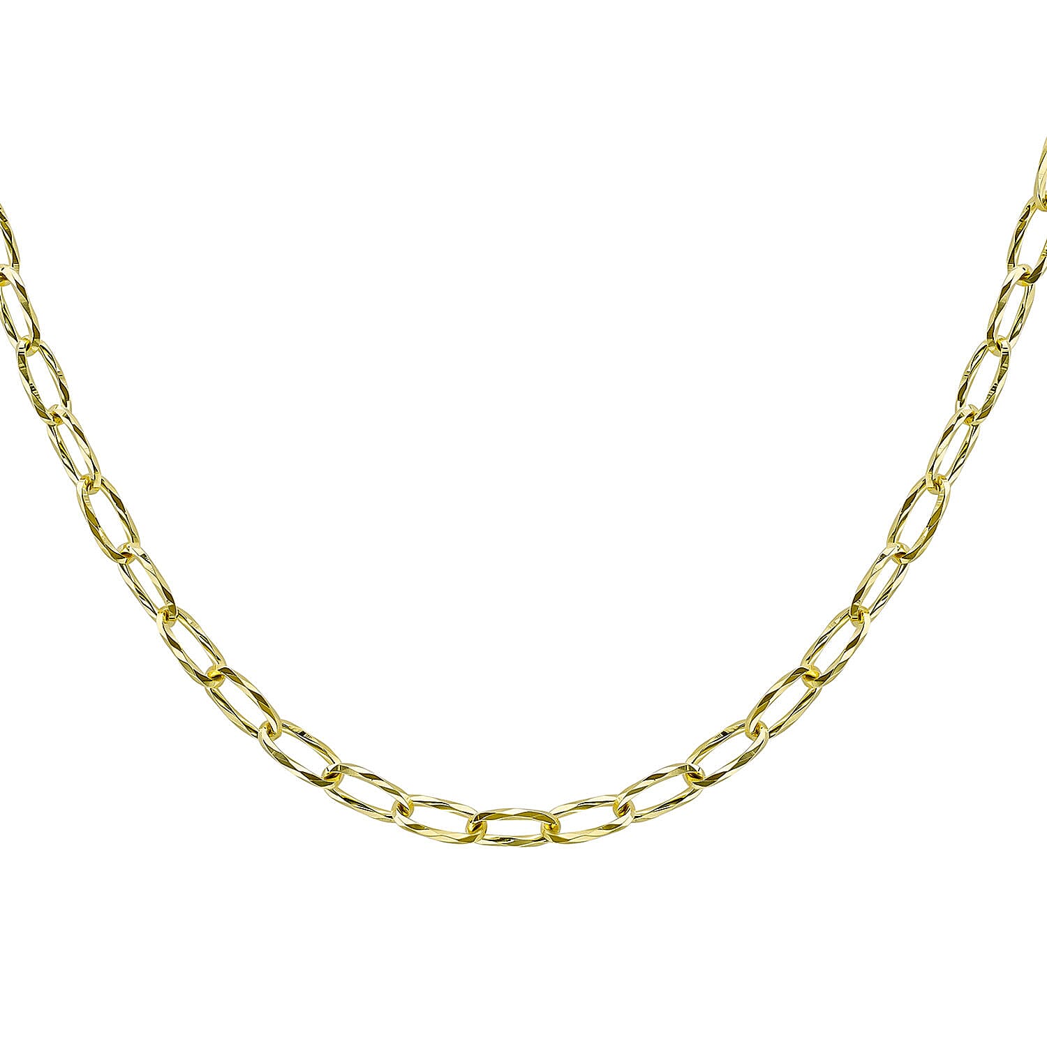 9K Yellow Gold 6.5mm Diamond Cut Hidden Clasp Belcher Chain 20 Inch 7337089 1