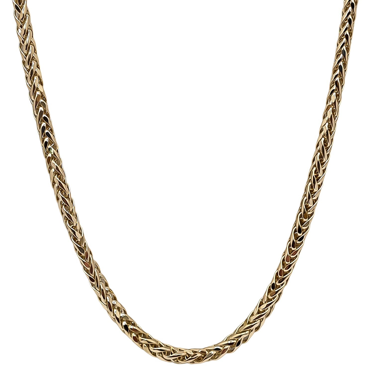 9K Yellow Gold 3.6 MM Spiga Chain With Lobster Clasp 20 Inch Polished 7751573 1