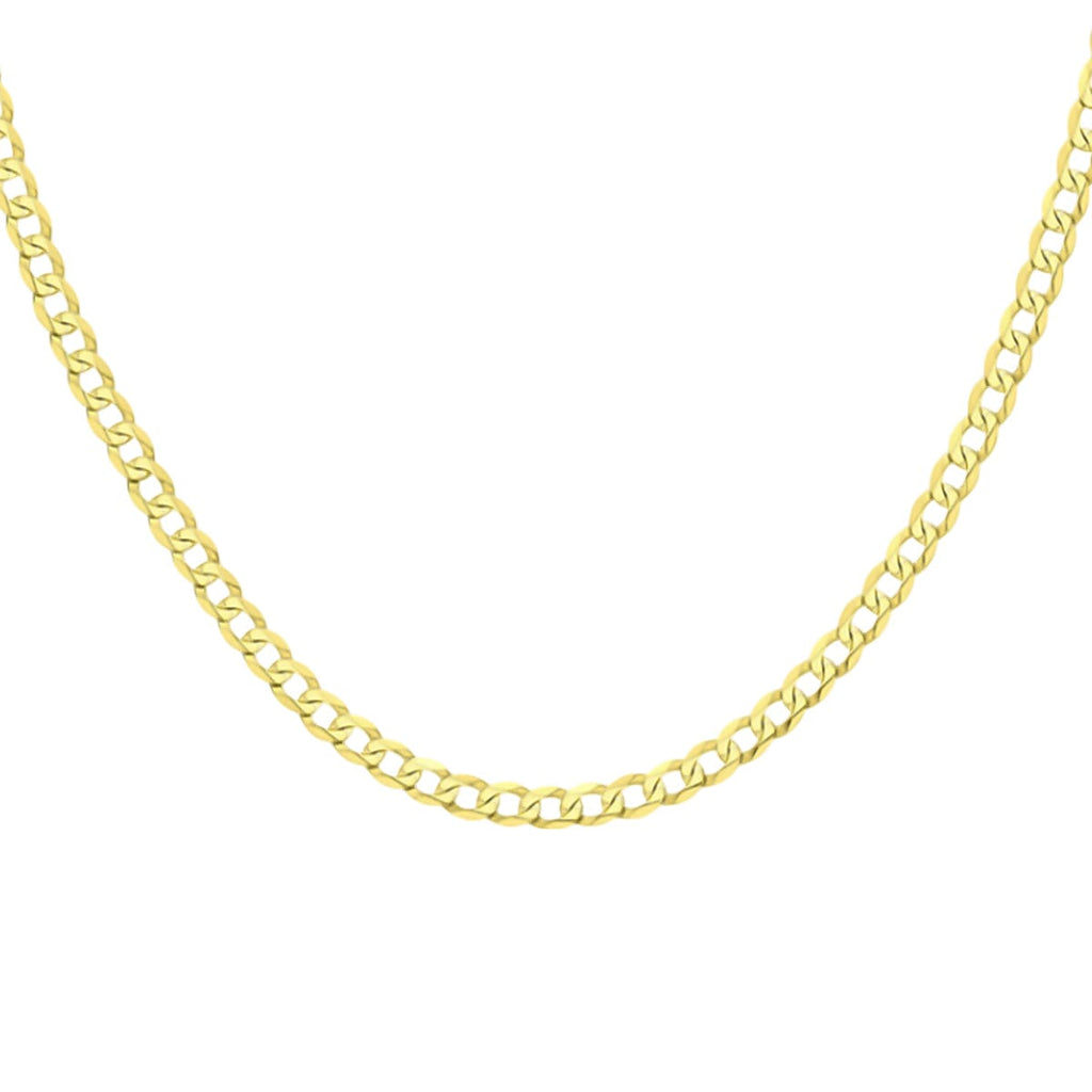 9K Yellow Gold Curb Necklace (Size - 20),  Gold Wt. 14.8 Gms