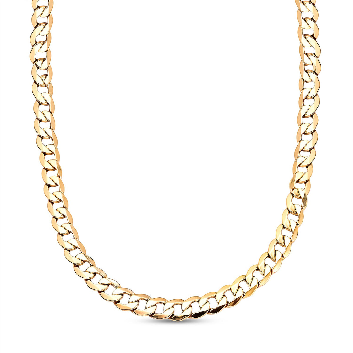 9K Yellow Gold 7.9 MM Curb Chain With Lobster Clasp 20 Inch Diamond Cut 7763740 2