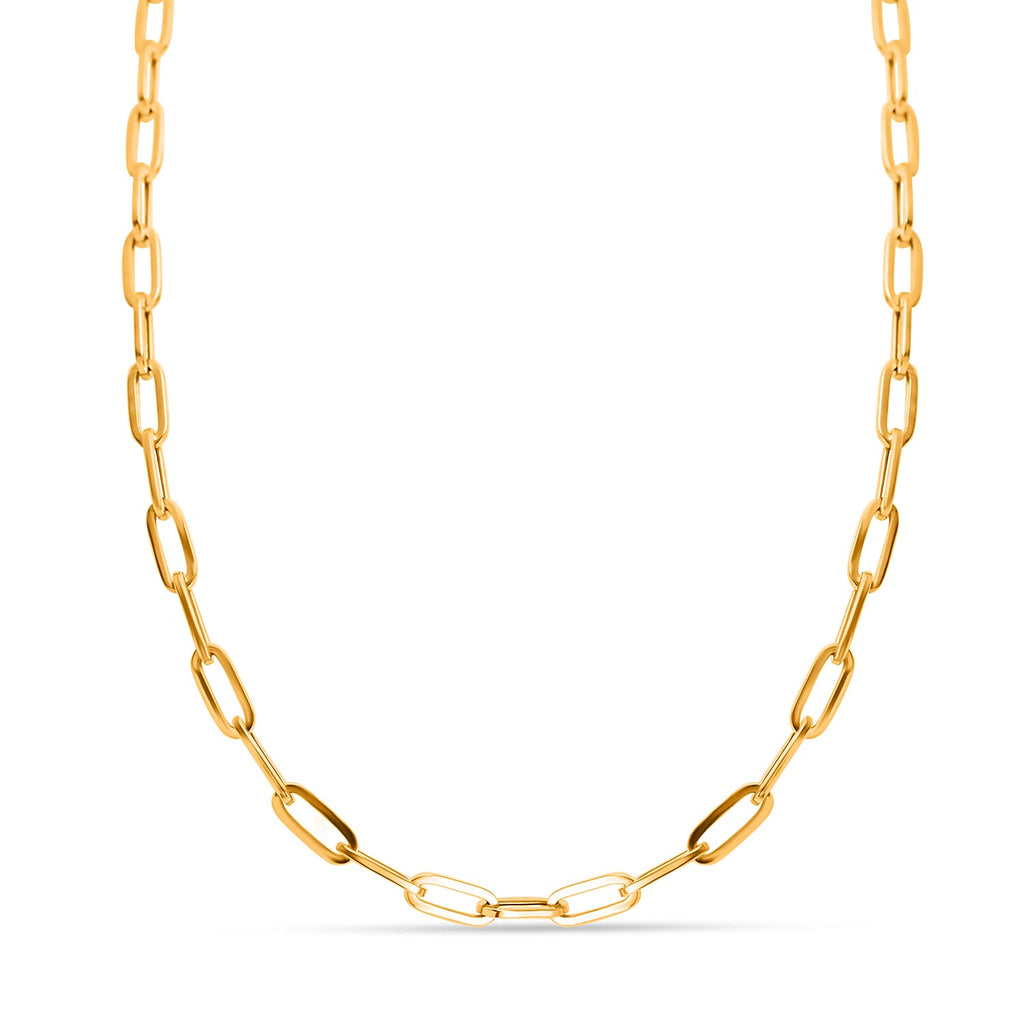 Hatton Garden - 9K Yellow Gold Paperclip Chain (Size - 20 Inch)