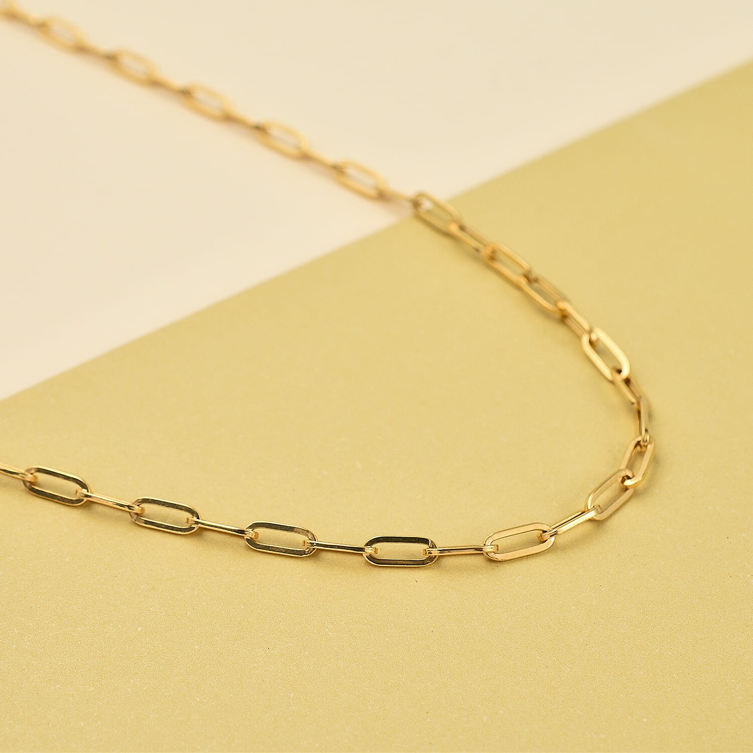 Hatton Garden - 9K Yellow Gold Paperclip Chain (Size - 20 Inch) 7763300 1