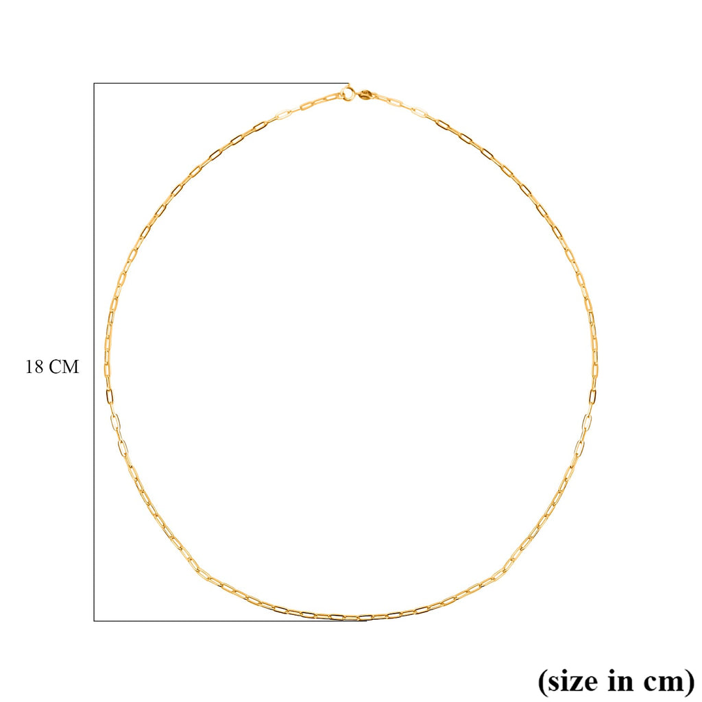 Hatton Garden - 9K Yellow Gold Paperclip Chain (Size - 20 Inch)