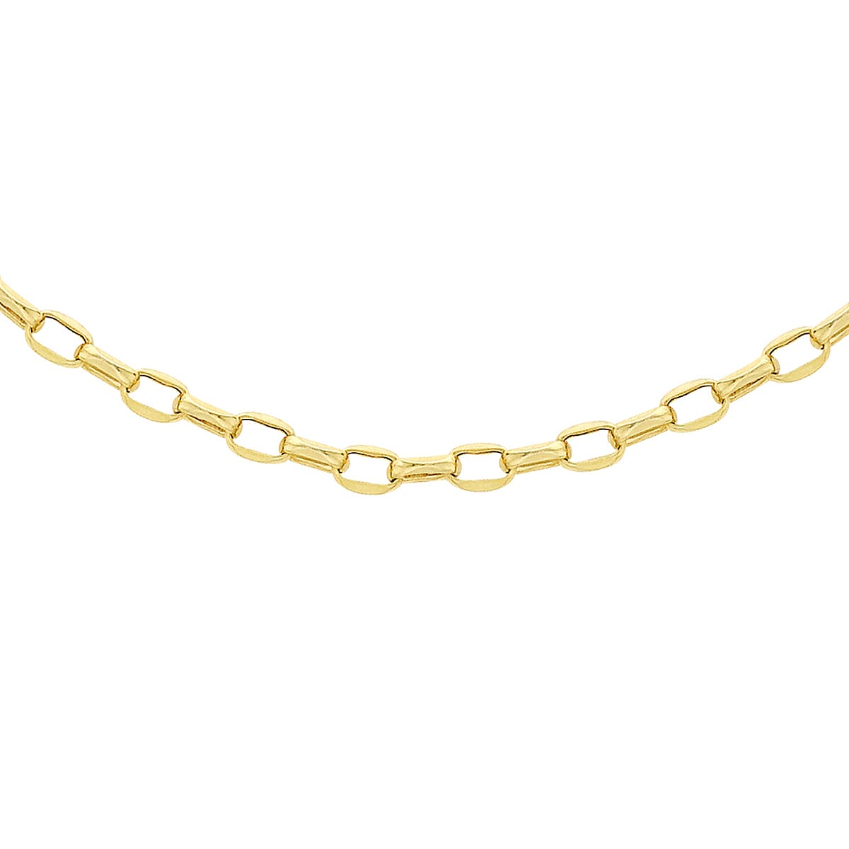 Diamond Cut Oval Belcher Chain 20 Inch in 9K Yellow Gold 7578959 0