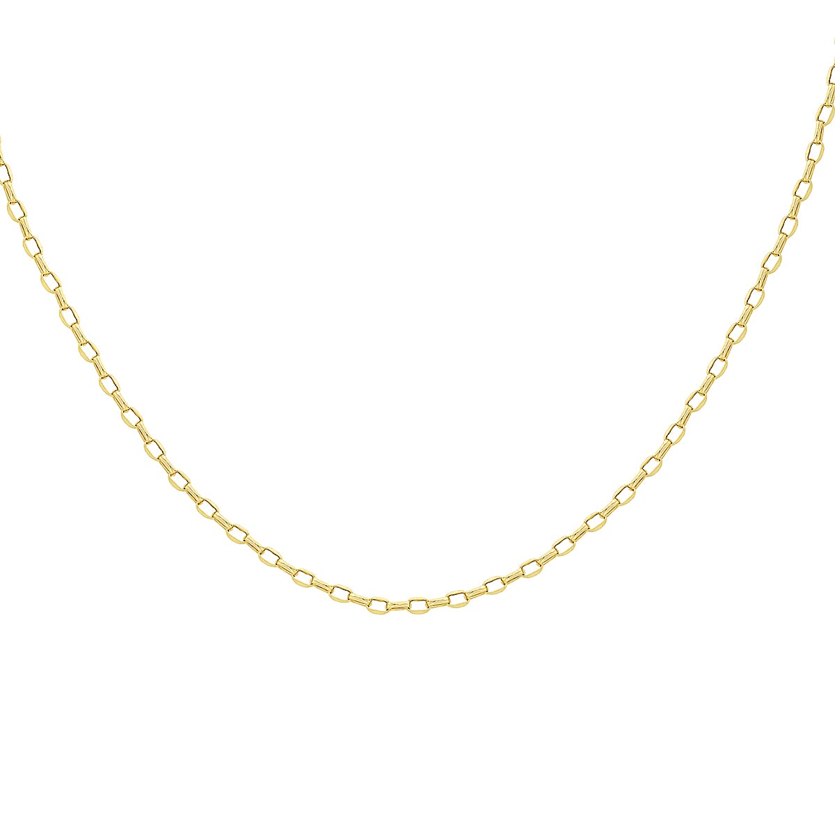 Diamond Cut Oval Belcher Chain 20 Inch in 9K Yellow Gold 7578959 2