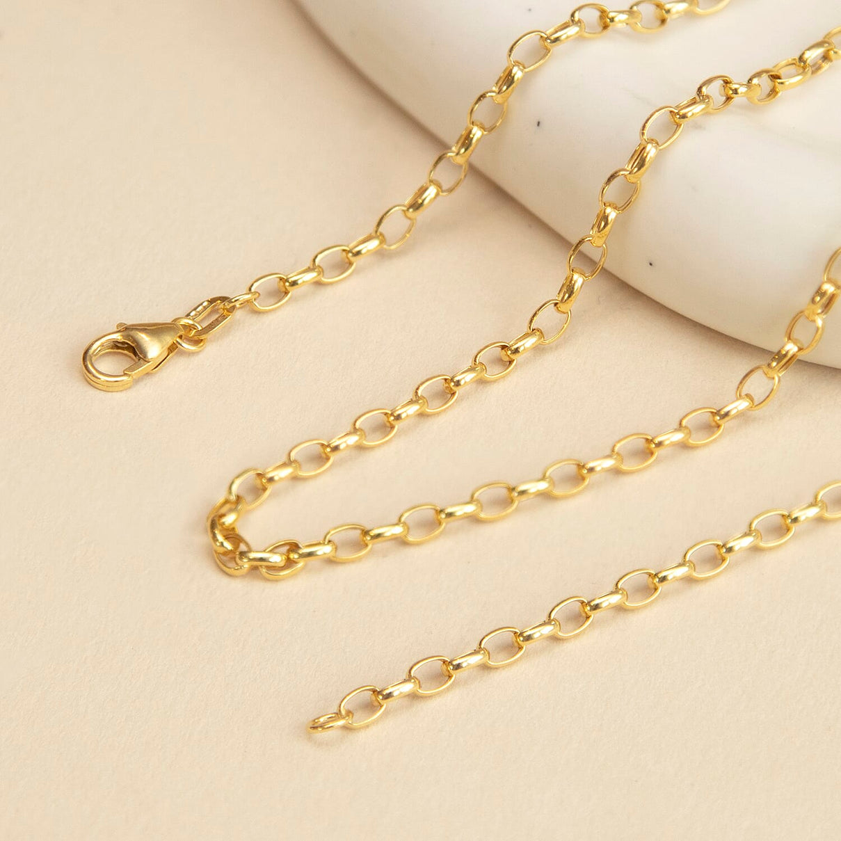 Oval Belcher Chain 20 Inch in 9K Yellow Gold 7578791 3