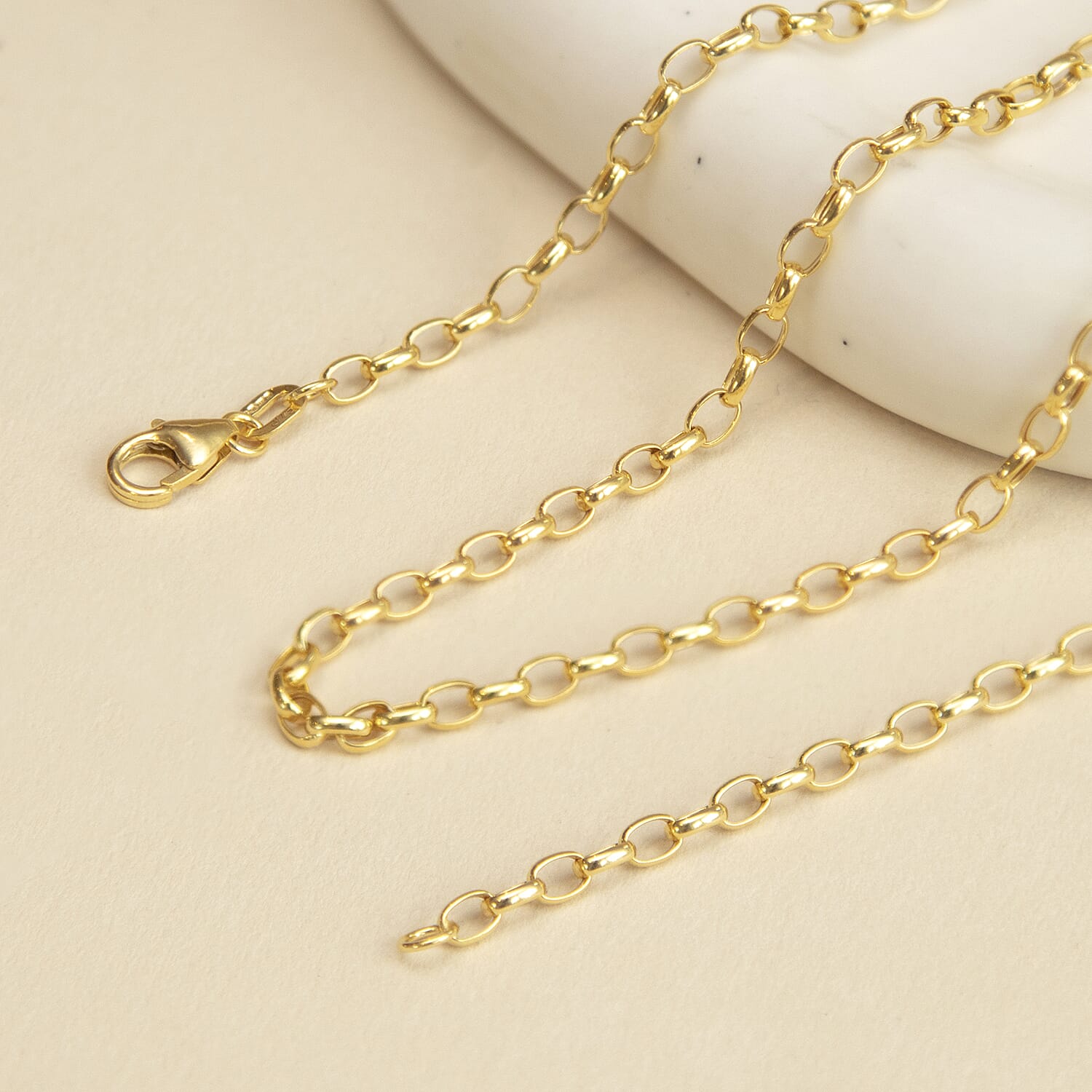 Oval Belcher Chain 20 Inch in 9K Yellow Gold 7578791 3