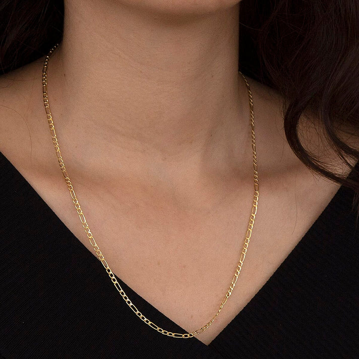 Figaro Chain 20 Inch in 9K Yellow Gold 7579672 2