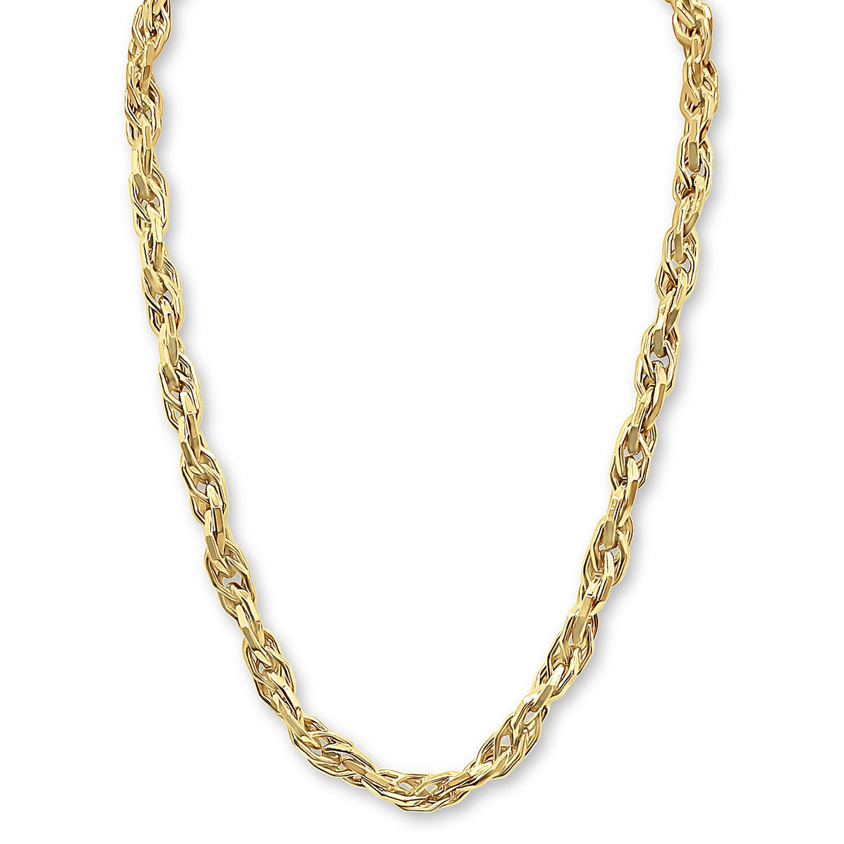 5th Avenue Closeout Deal - 9K Yellow Gold Twisted Hexagonal Link Necklace (Size - 20) 7861494 0