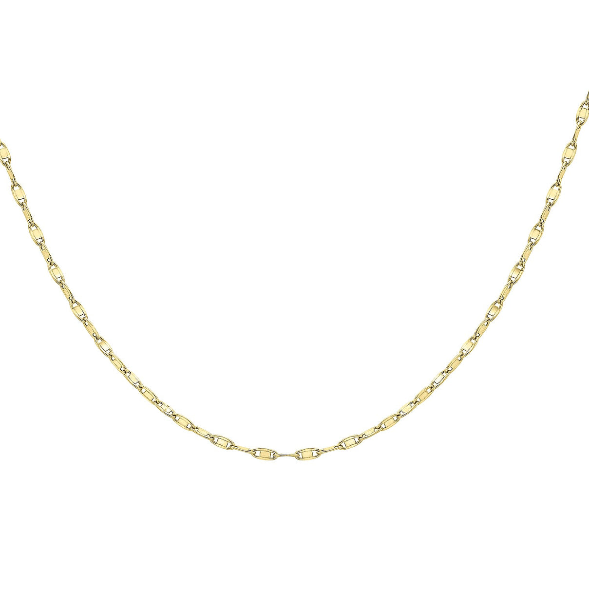 9K Yellow Gold Flat Oval Link Chain 20 Inch 7329911 3