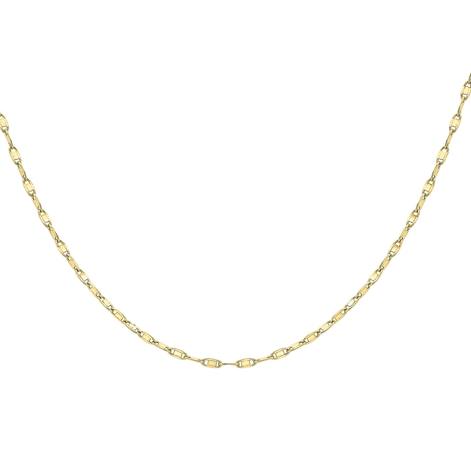 9K Yellow Gold Flat Oval Link Chain 20 Inch 7329911 3