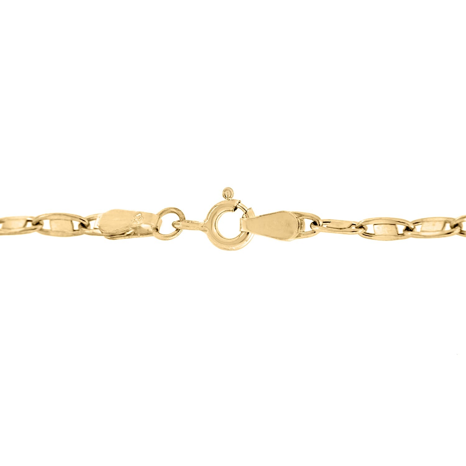 9K Yellow Gold Flat Oval Link Chain 20 Inch 7329911 4