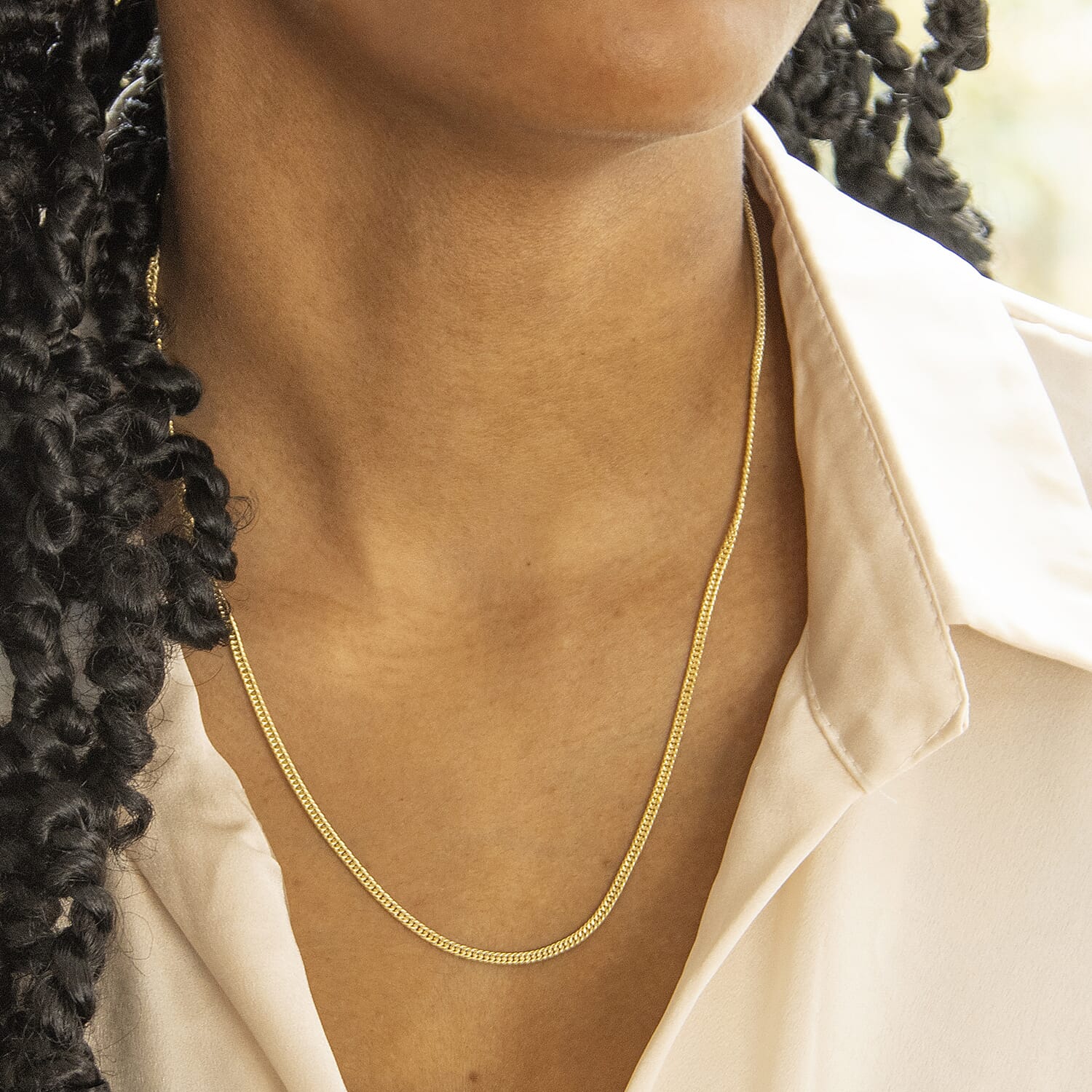 2.5mm Hollow Triple-Curb Chain 20 Inch in 9K Yellow Gold 7578202 1