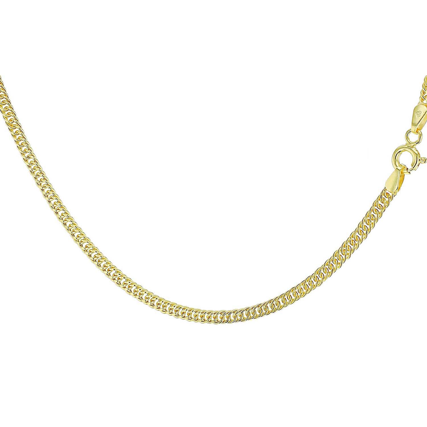 2.5mm Hollow Triple-Curb Chain 20 Inch in 9K Yellow Gold 7578202 4