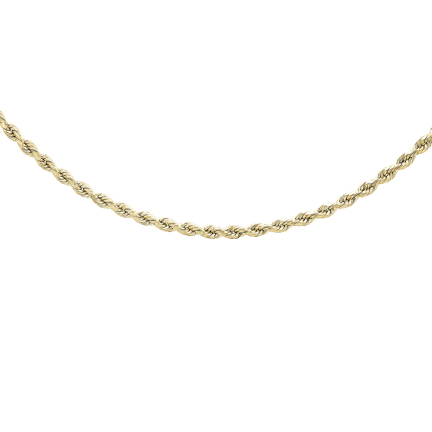 Diamond Cut Rope Chain 20 Inch in 9K Yellow Gold 7581512 0