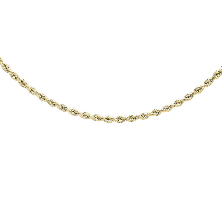 Diamond Cut Rope Chain 20 Inch in 9K Yellow Gold 7581512 1