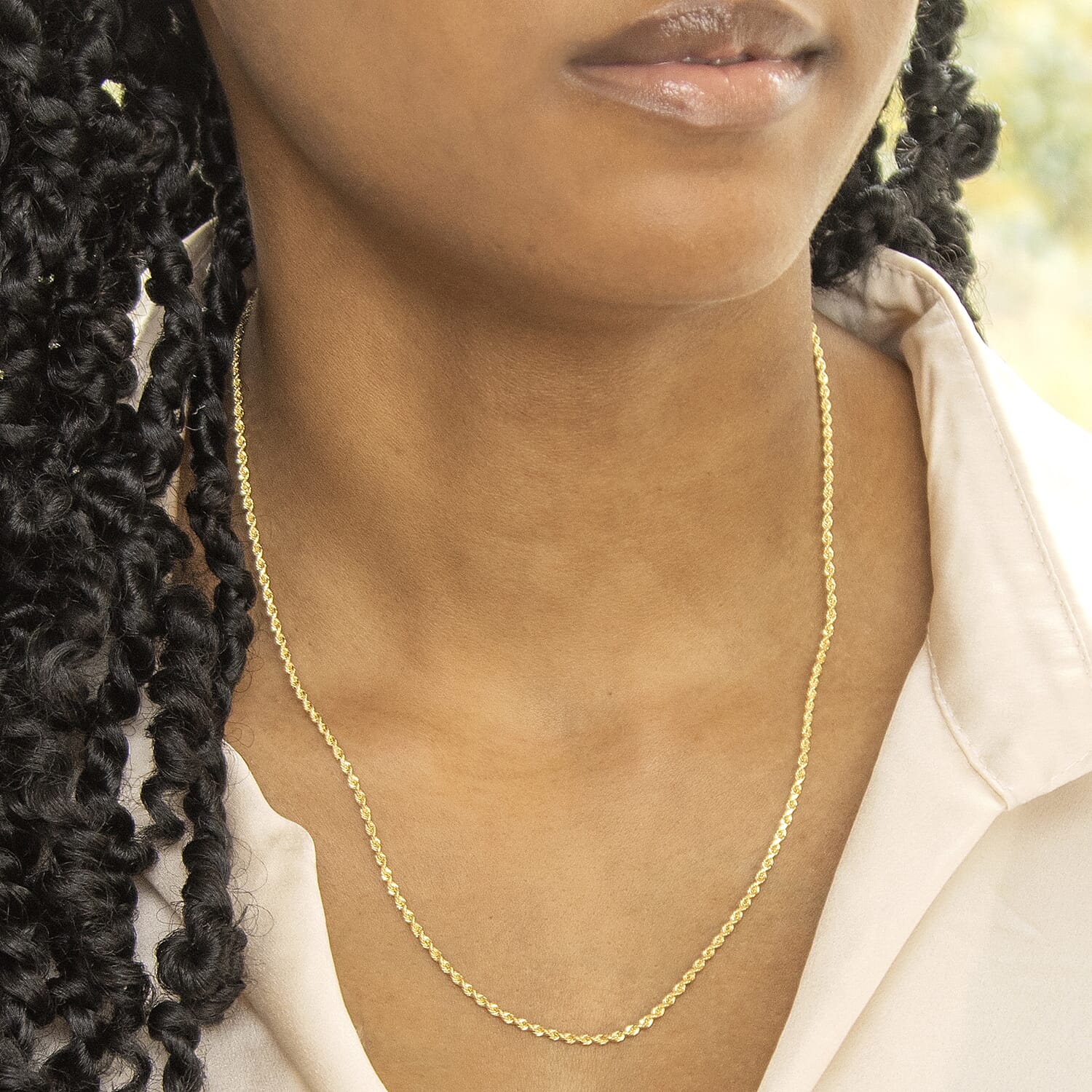 Diamond Cut Rope Chain 20 Inch in 9K Yellow Gold 7581512 1