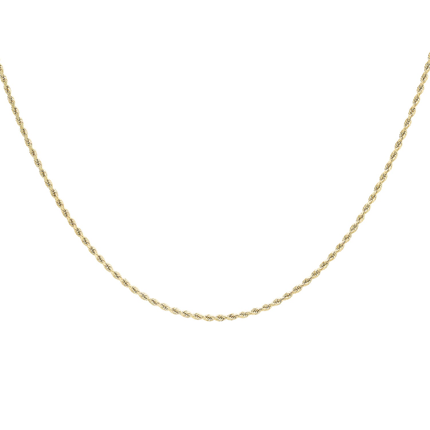 Diamond Cut Rope Chain 20 Inch in 9K Yellow Gold 7581512 3