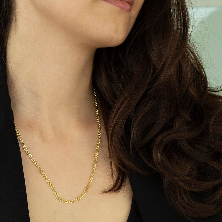 Figaro Chain 20 Inch in 9K Yellow Gold 7579696 2