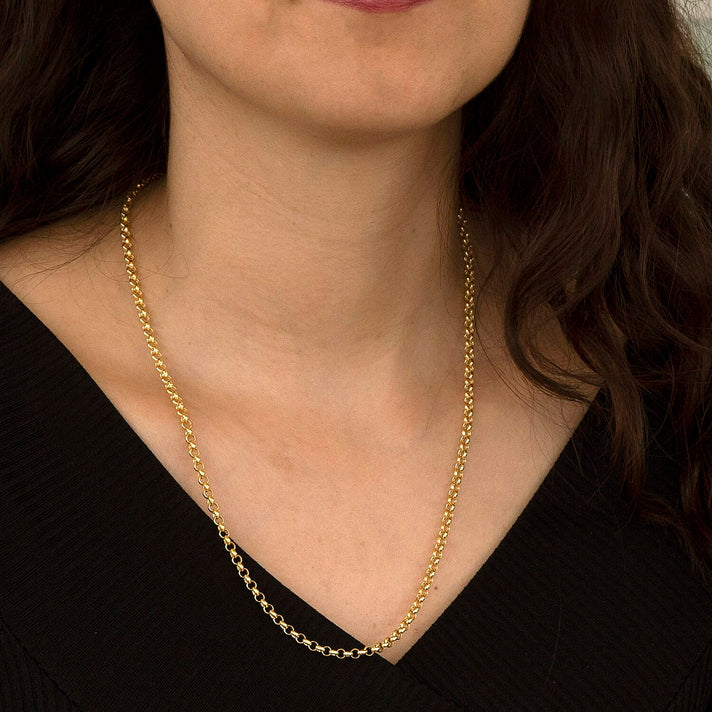 Round Belcher Chain 20 Inch in 9K Yellow Gold 7578739 2