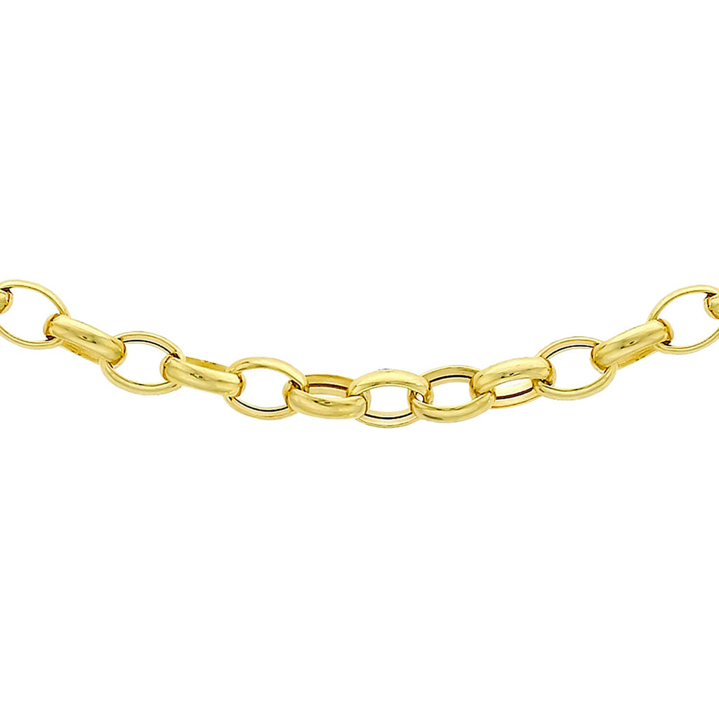 Italian Made-9K Yellow Gold Belcher Necklace (Size - 20), Gold Wt. 4.01 Gms