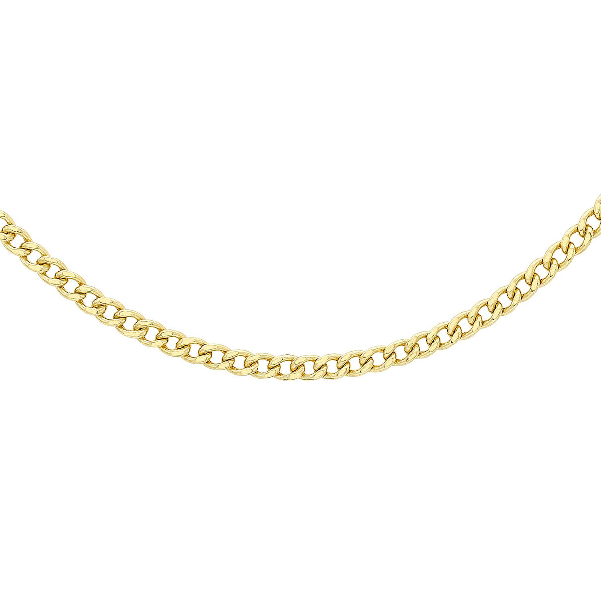 Diamond Cut Curb Chain 20 Inch in 9K Yellow Gold 6g 7577827 0