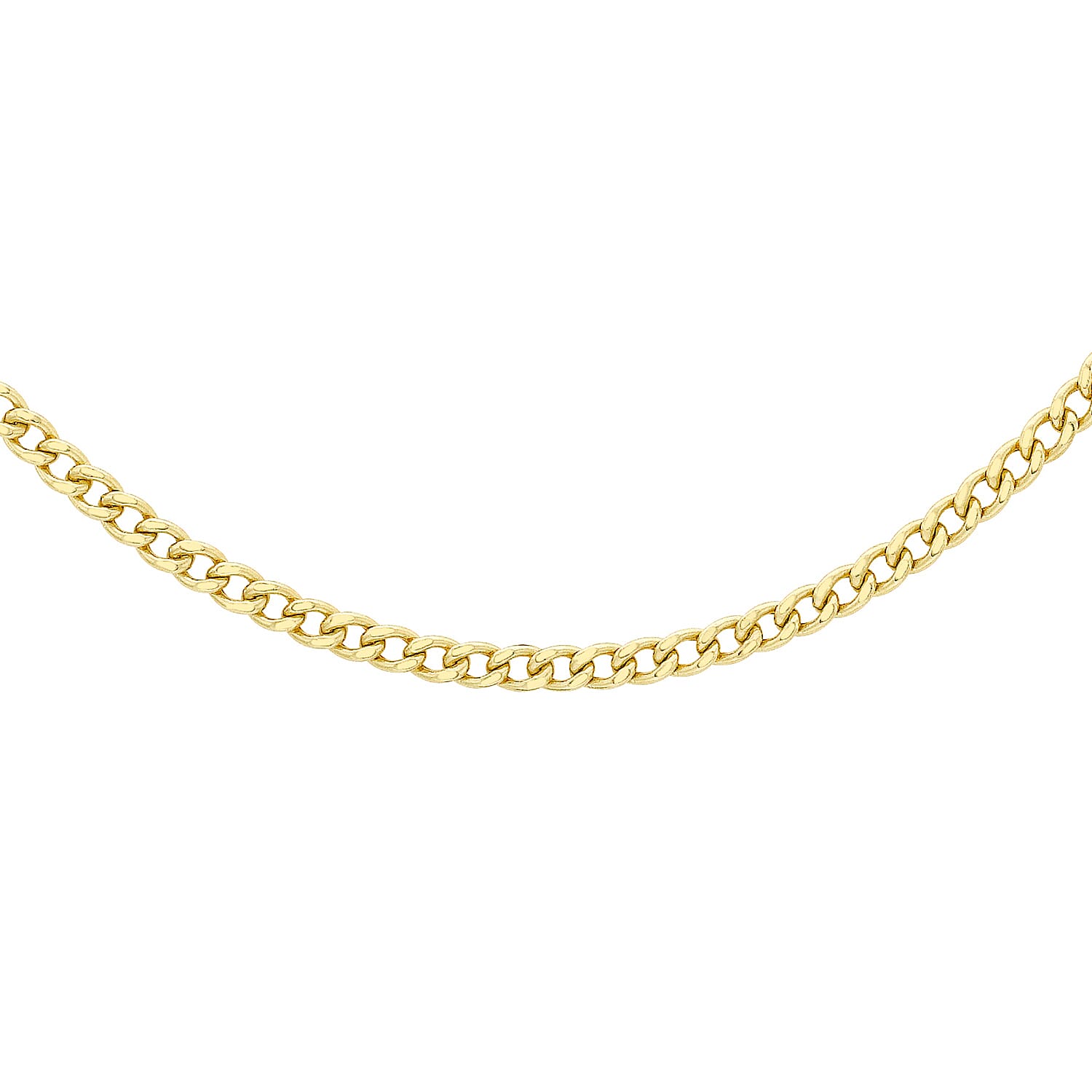 Diamond Cut Curb Chain 20 Inch in 9K Yellow Gold 6g 7577827 0