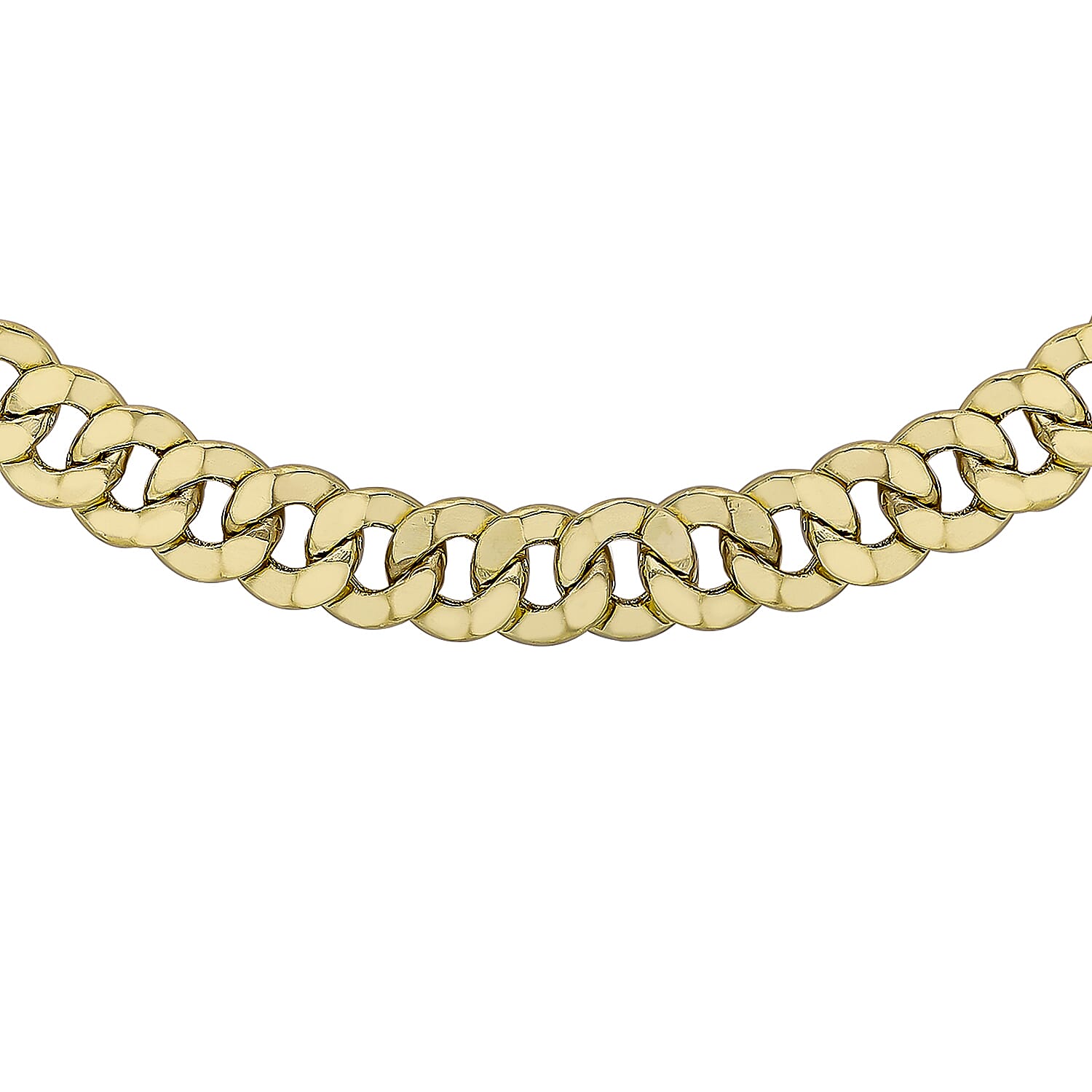Diamond Cut 4.3mm Round-Link Curb Chain 20 Inch in 9K Yellow Gold 6.4g 7578167 0