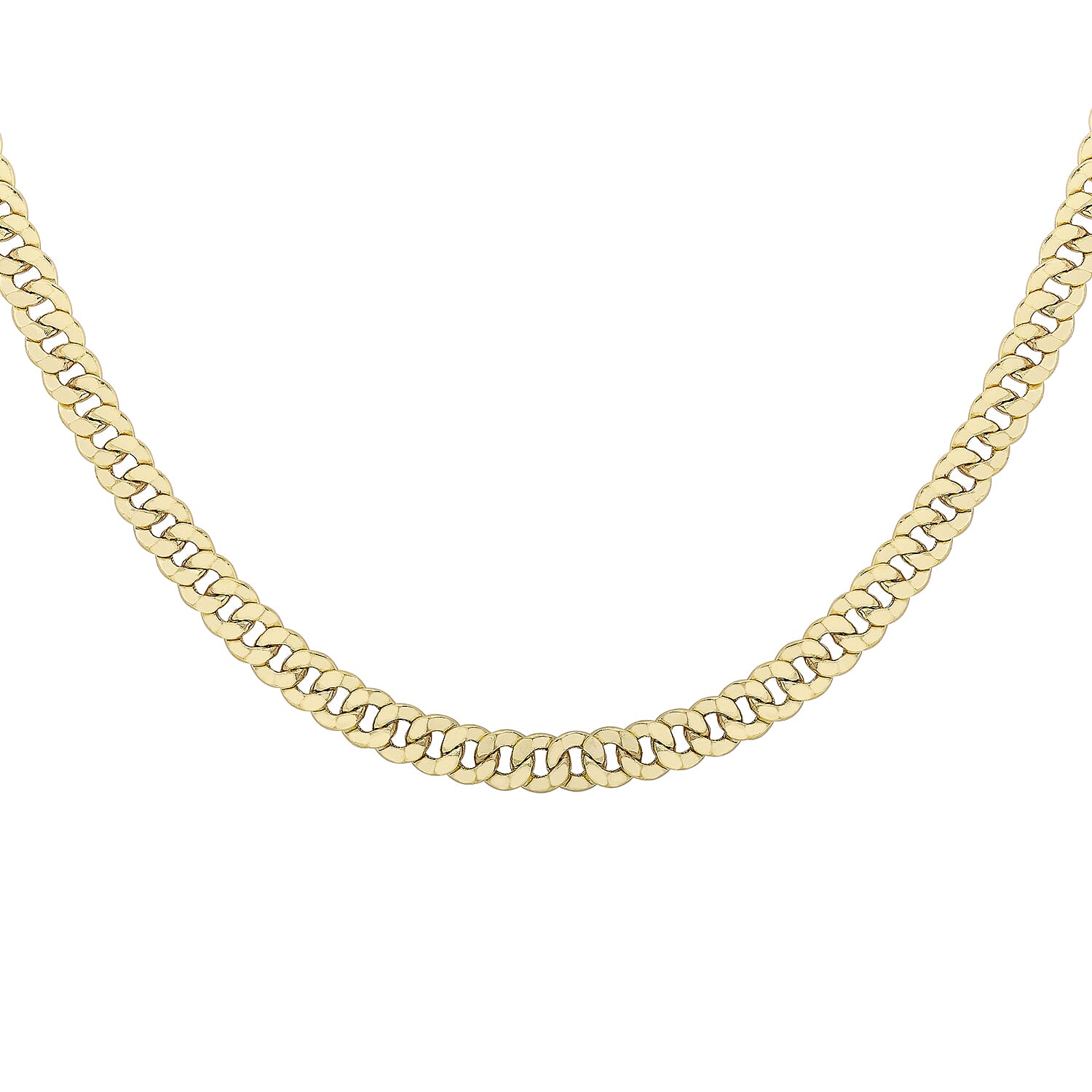 Diamond Cut 4.3mm Round-Link Curb Chain 20 Inch in 9K Yellow Gold 6.4g 7578167 3
