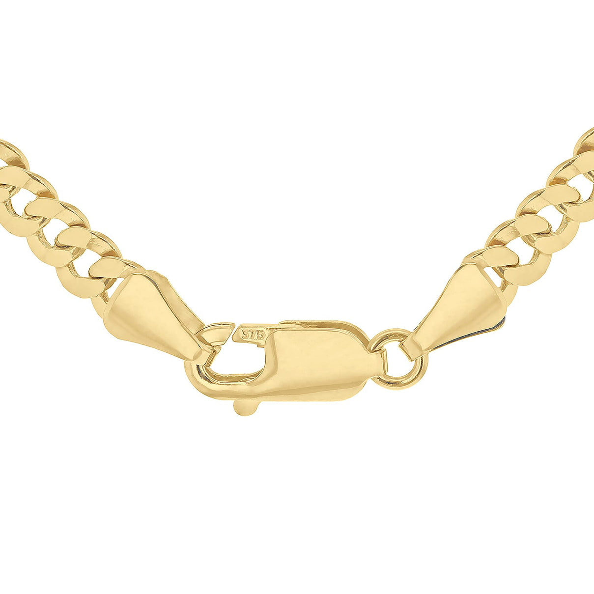 Diamond Cut 4.3mm Round-Link Curb Chain 20 Inch in 9K Yellow Gold 6.4g 7578167 4
