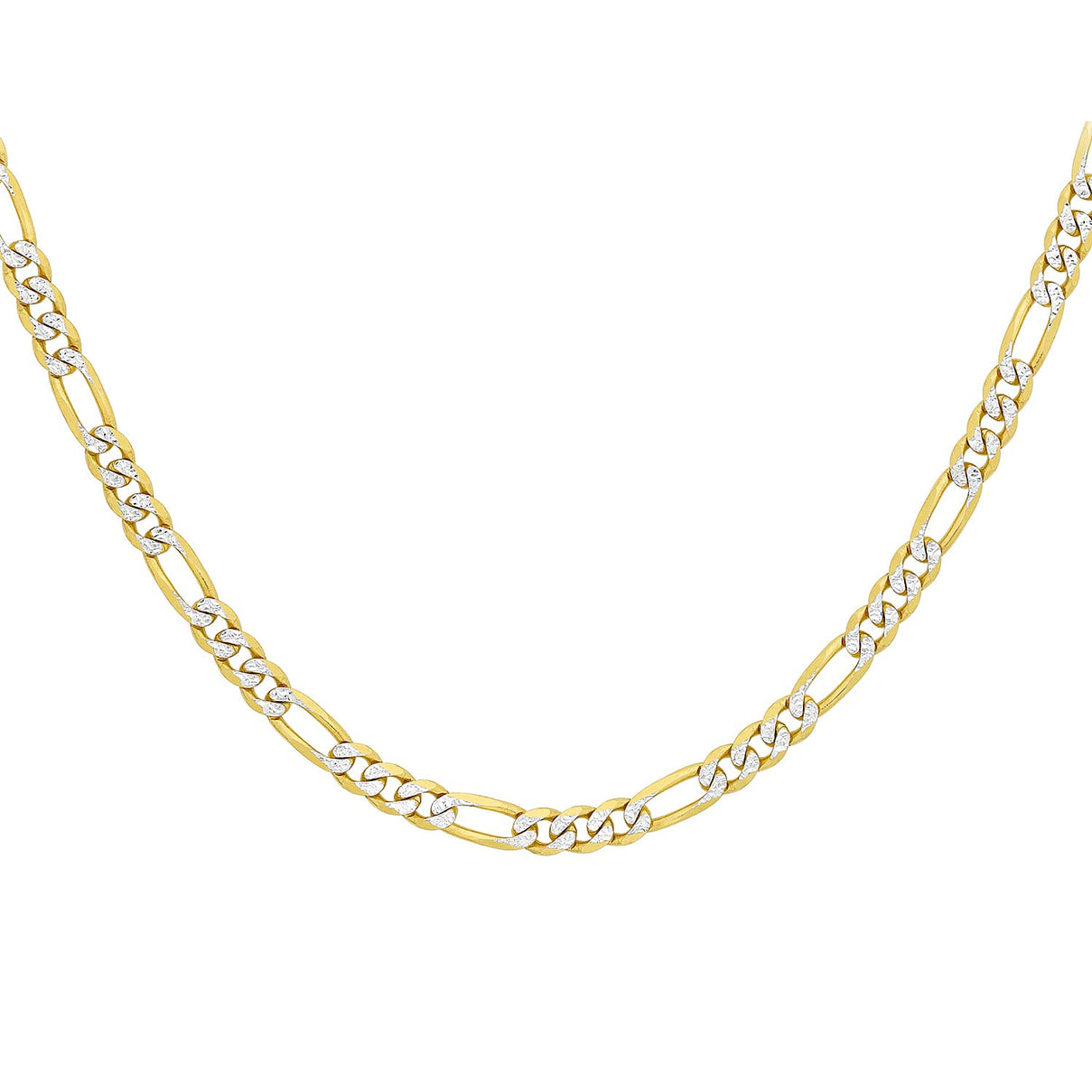 2.9mm Figaro Chain 20 Inch in 9K 2 Colour Gold 7586085 6