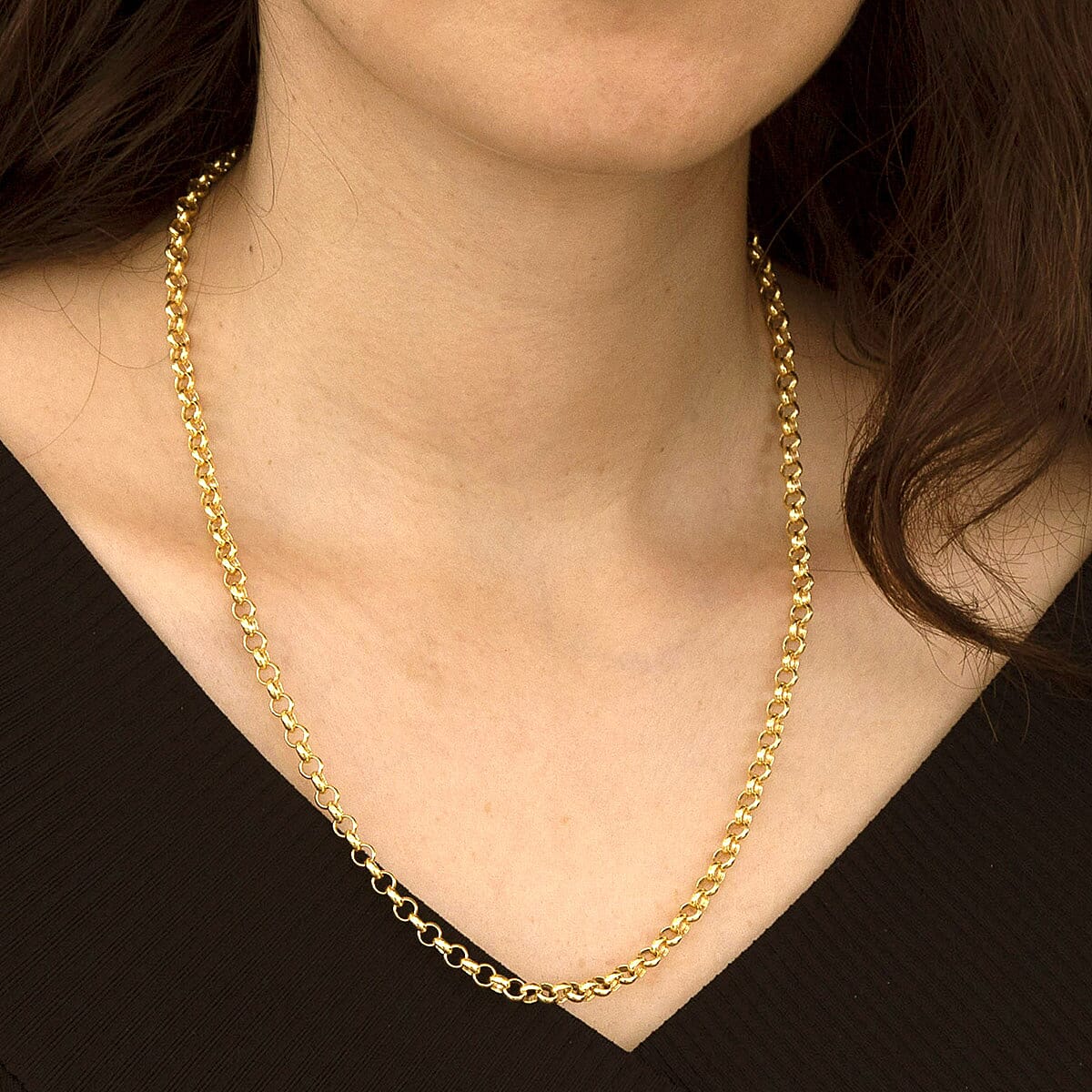 Round Belcher Chain 20 Inch in 9K Yellow Gold 7578943 1