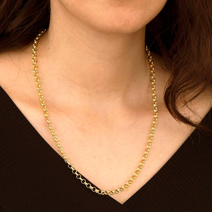 Round Belcher Chain 20 Inch in 9K Yellow Gold 7578943 2