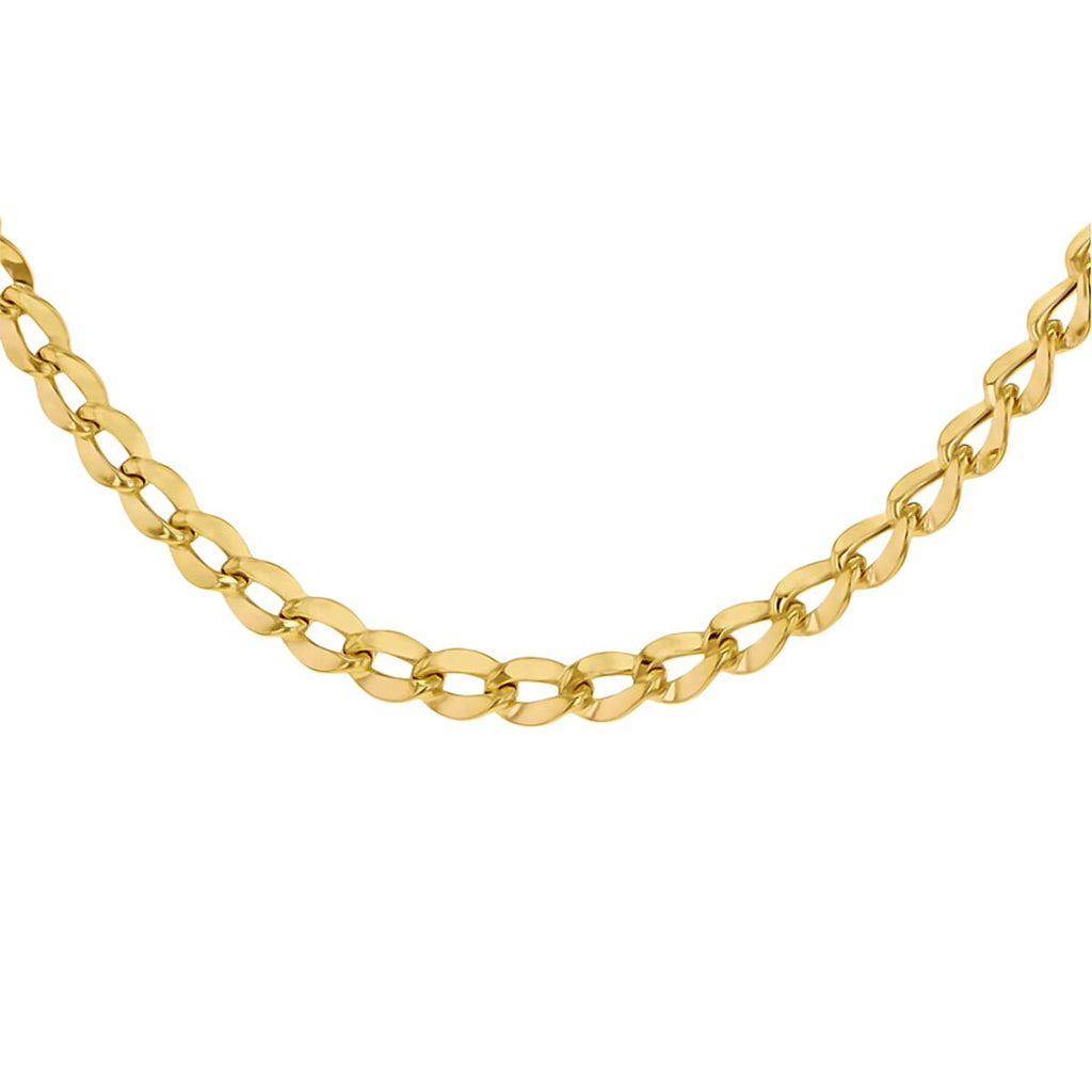 9K Yellow Gold Flat Curb Chain (Size - 20), Gold Wt. 8.6 Gms