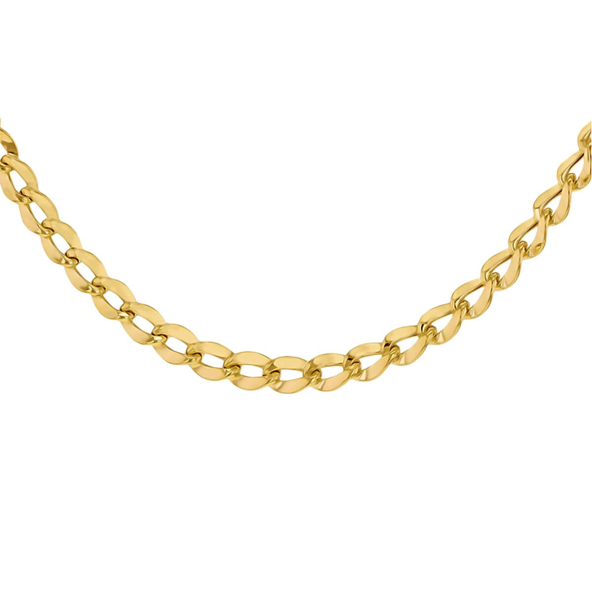 9K Yellow Gold Flat Curb Chain (Size - 20), Gold Wt. 8.6 Gms 7751587 1