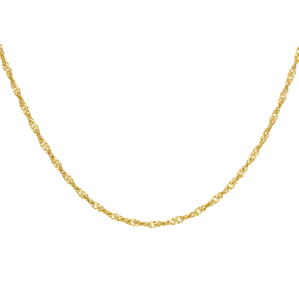 9K Yellow Gold  Chain (Size - 22),  Gold Wt. 1.1 Gms