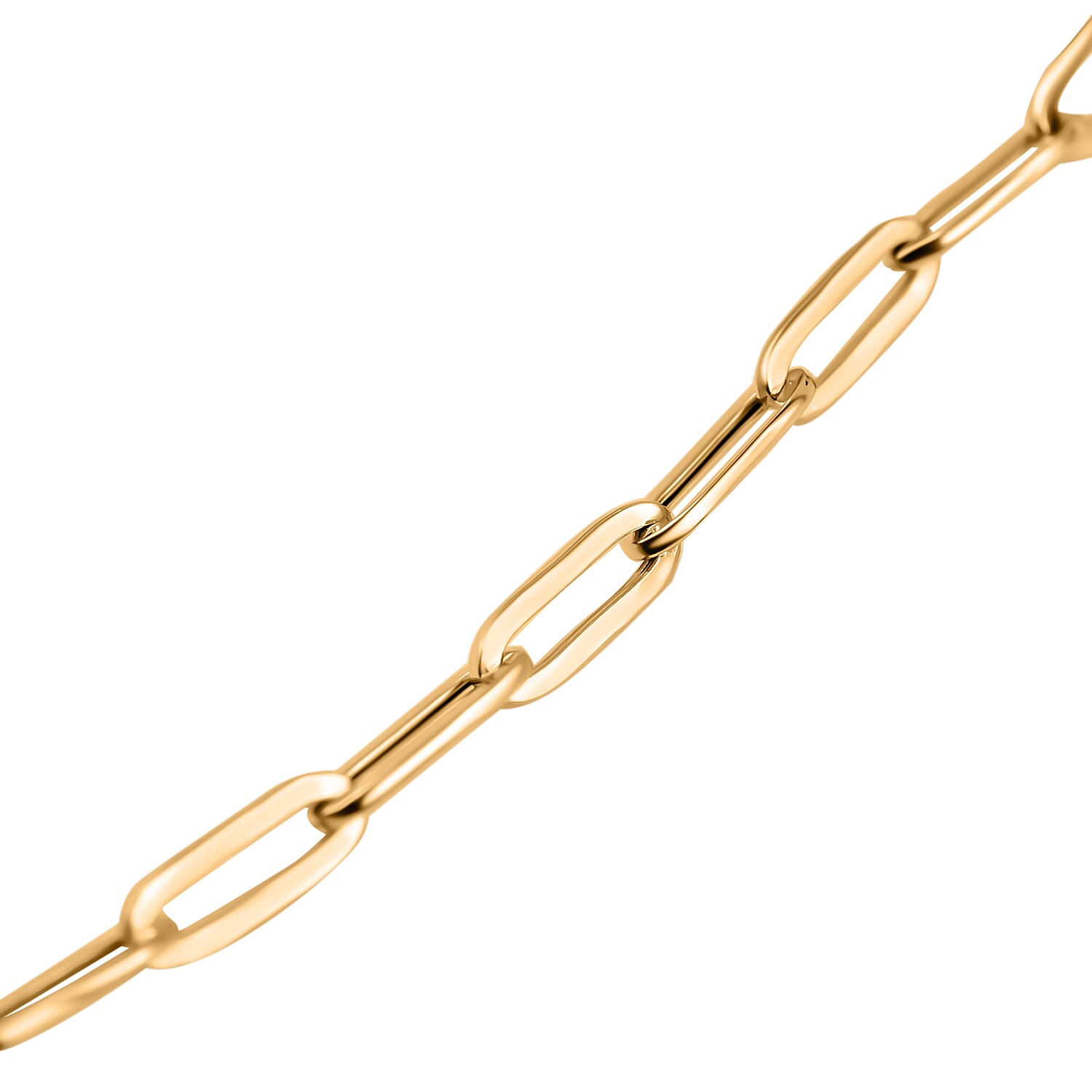 One Time Deal- 9K Yellow Gold Paper Clip Necklace (Size - 22) 7663114 2