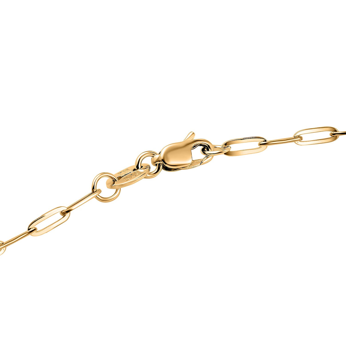 One Time Deal- 9K Yellow Gold Paper Clip Necklace (Size - 22) 7663114 3