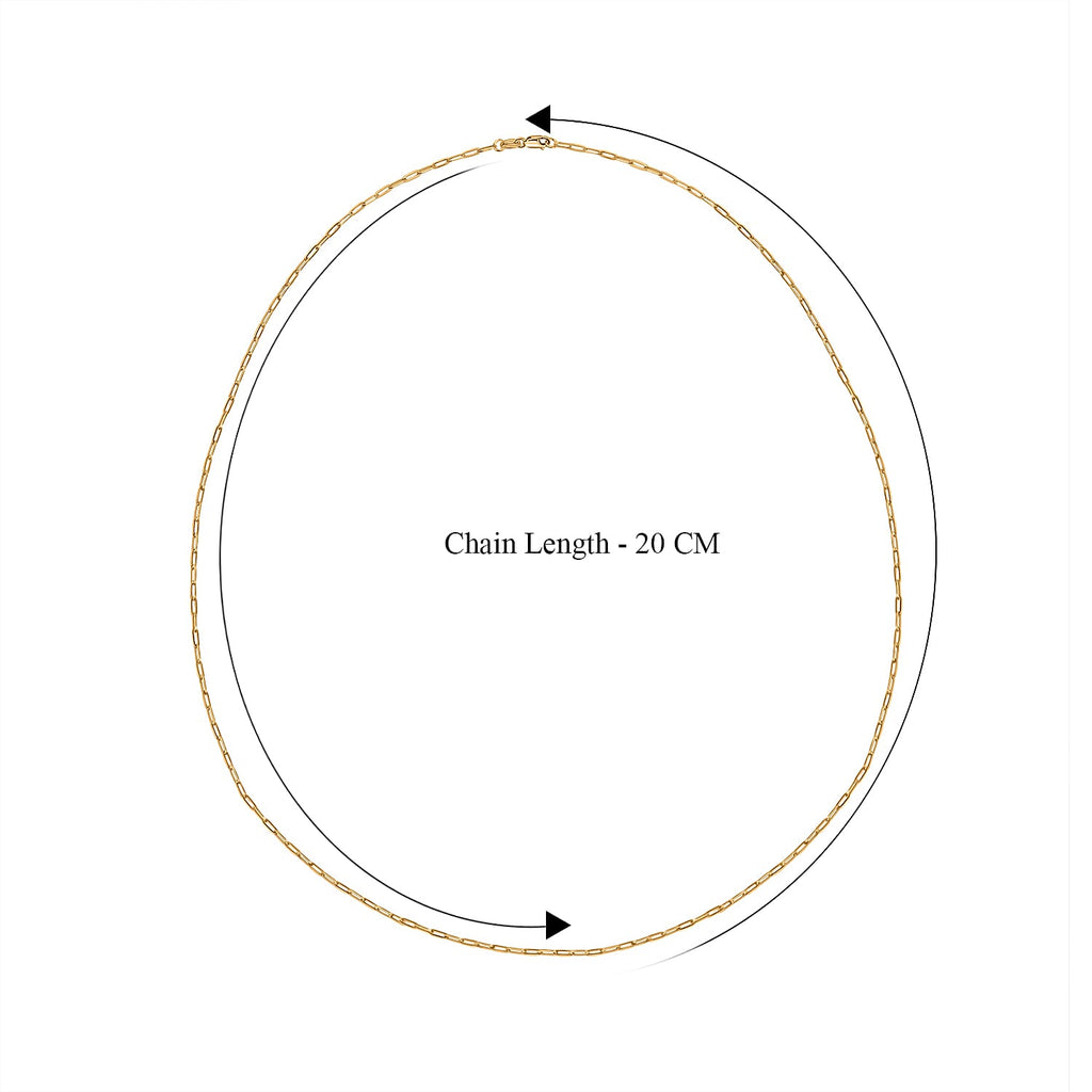 One Time Deal- 9K Yellow Gold Paper Clip Necklace (Size - 22)