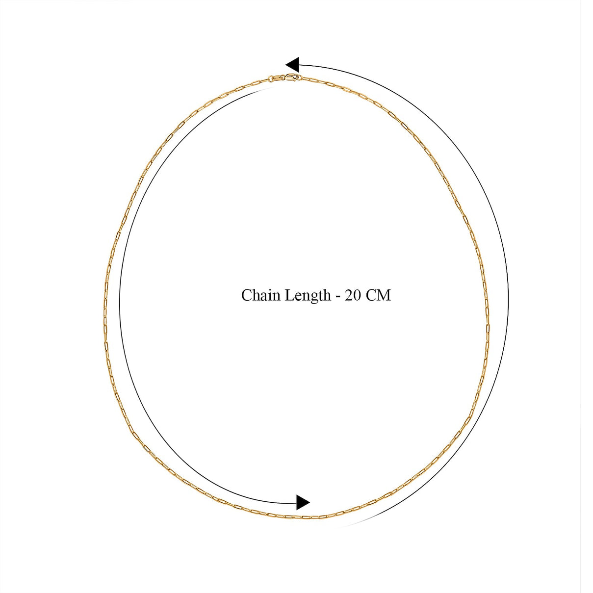 One Time Deal- 9K Yellow Gold Paper Clip Necklace (Size - 22) 7663114 4