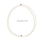 One Time Deal- 9K Yellow Gold Paper Clip Necklace (Size - 22)