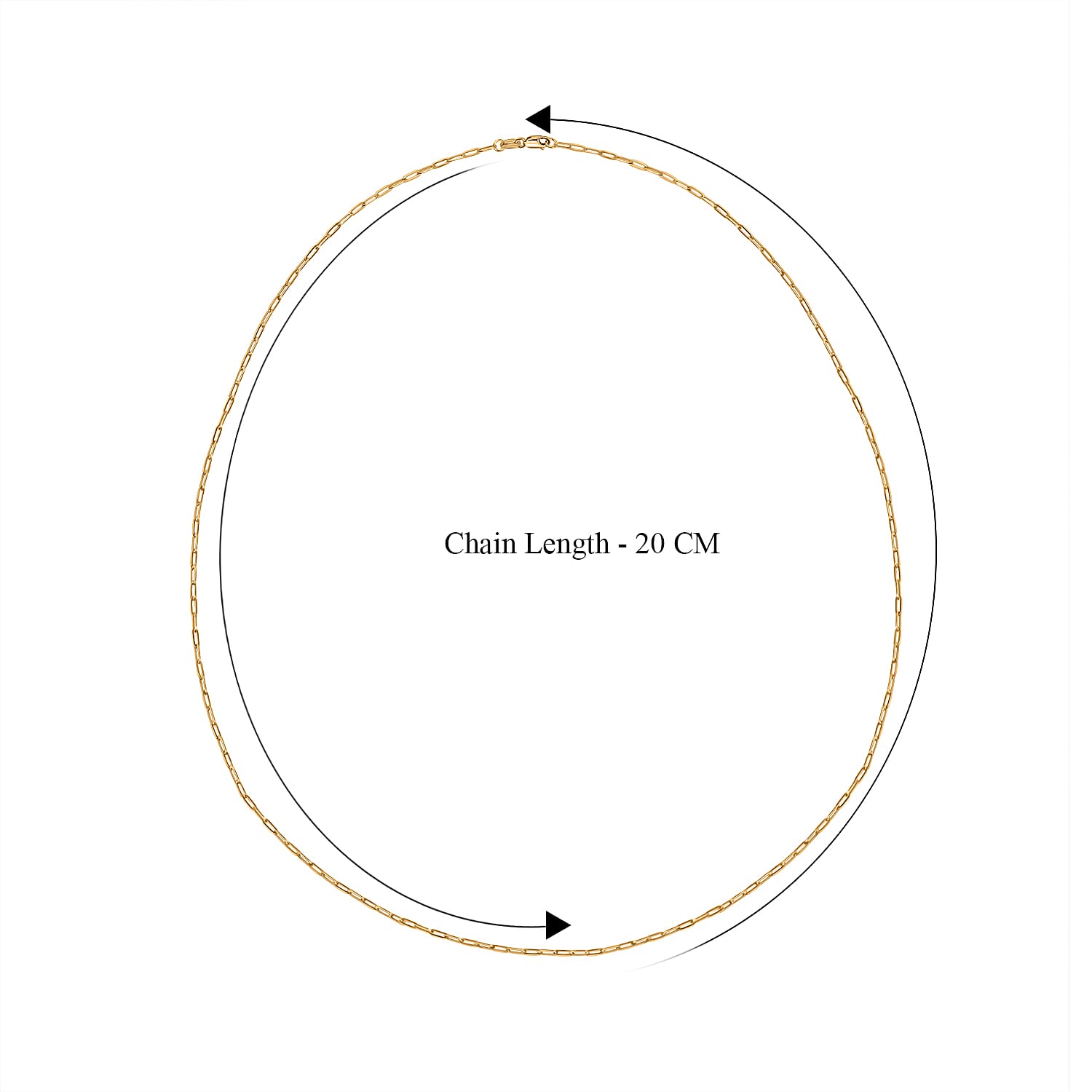 One Time Deal- 9K Yellow Gold Paper Clip Necklace (Size - 22) 7663114 4